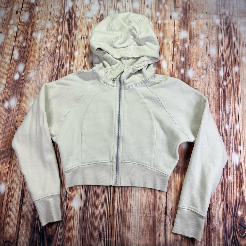Lululemon Scuba Full-Zip Cropped Hoodie Color /Bone Women’s
